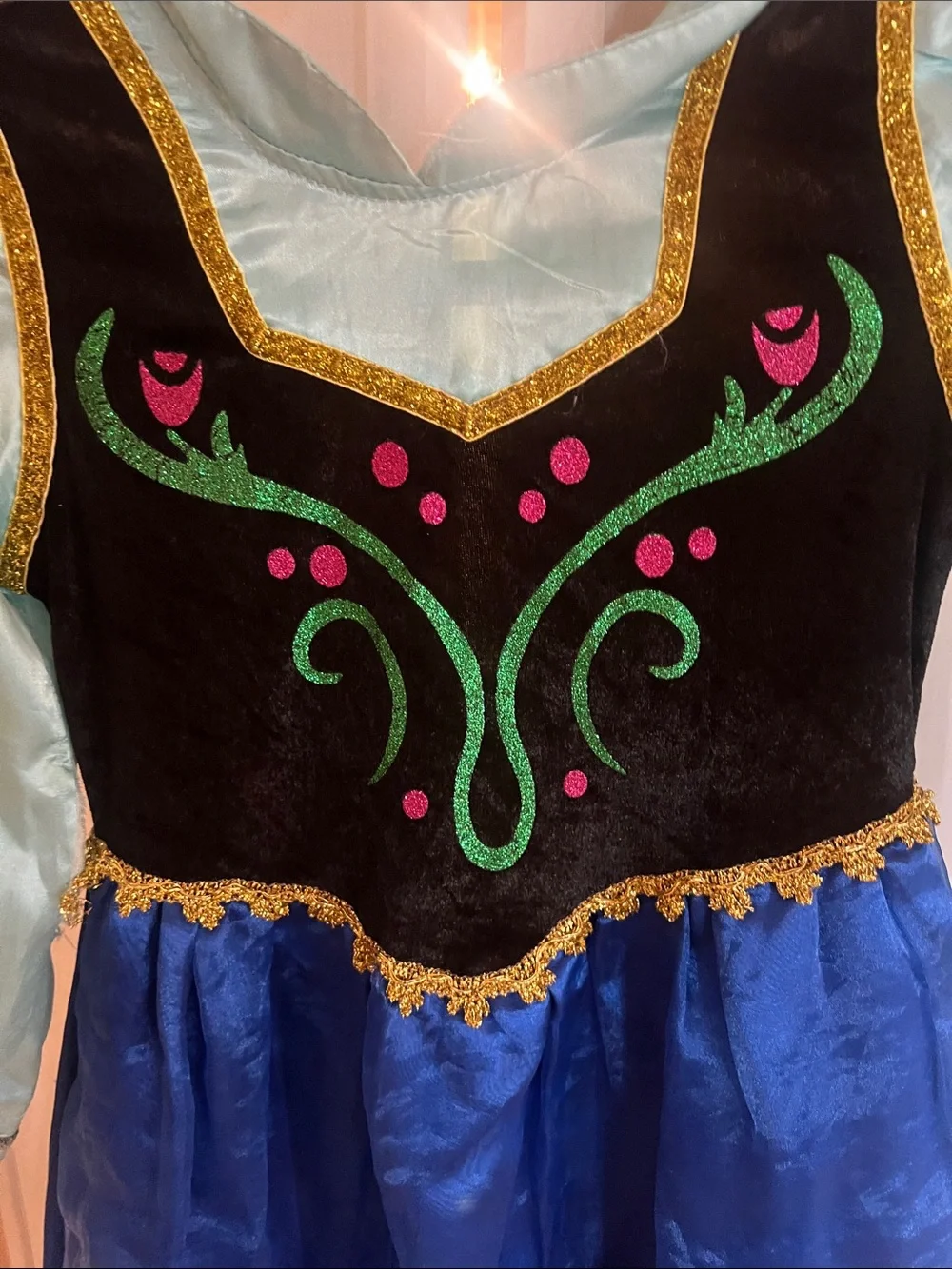 🎃👸🏻Elsa Princess Dress-Up Costume 32 inch long sz 4-6 T